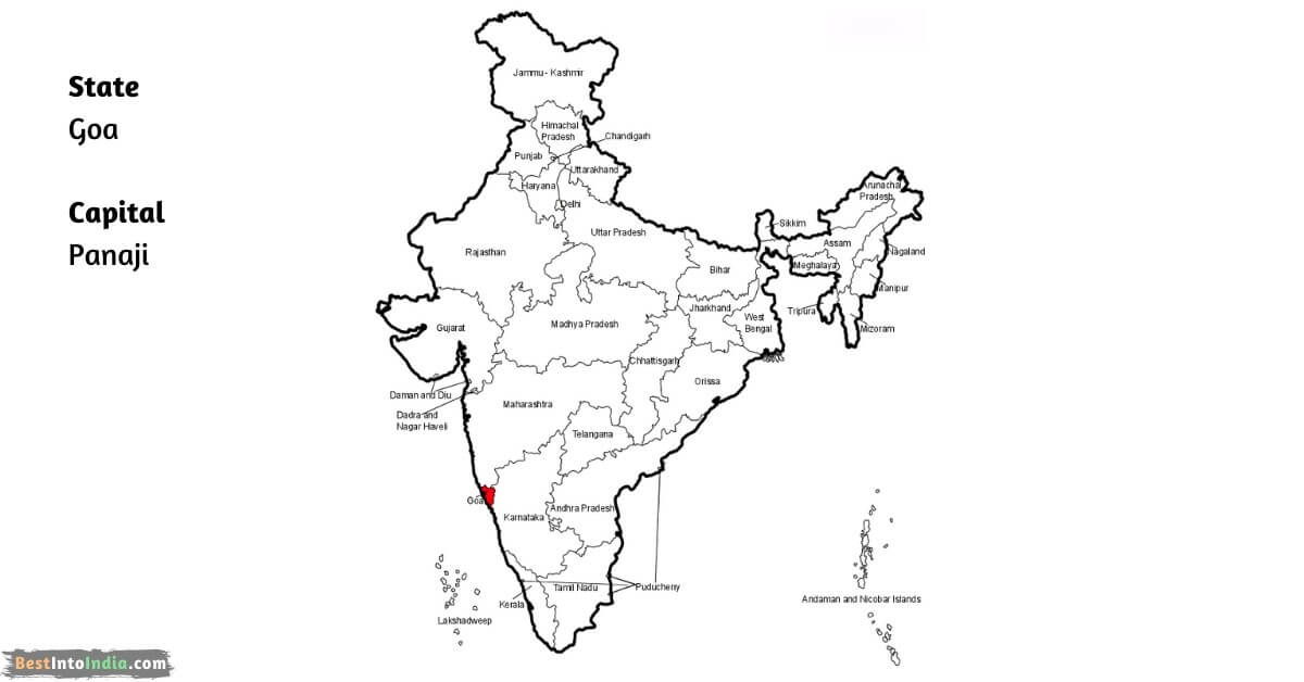 States and Capitals of India with Map • Best Into India