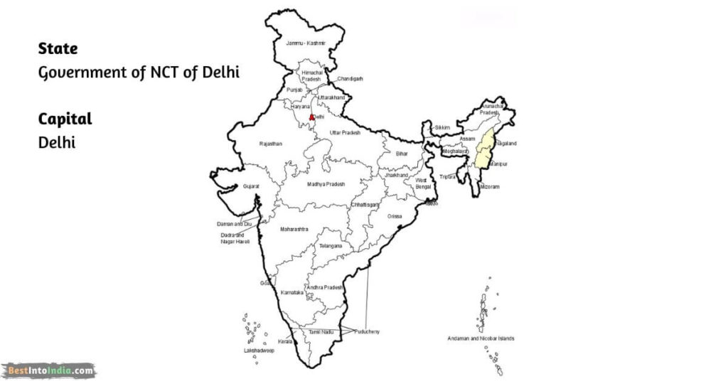 Government of NCT of India map