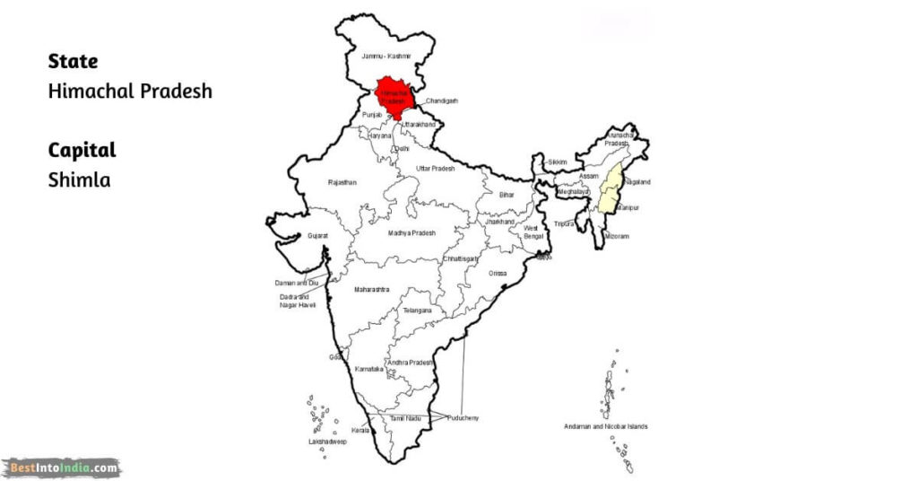 Himachal Pradesh map