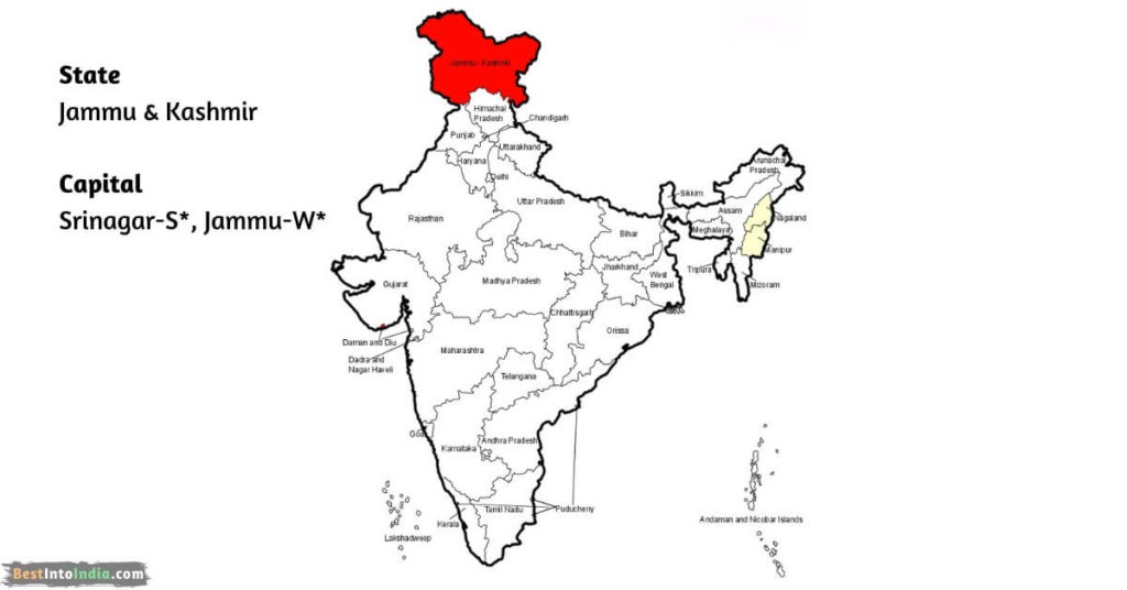 Jammu and Kashmir map