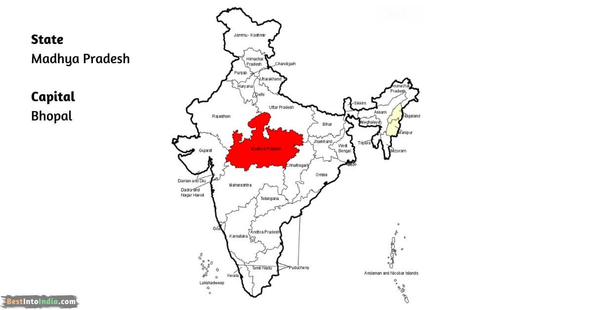 States and Capitals of India with Map • Best Into India